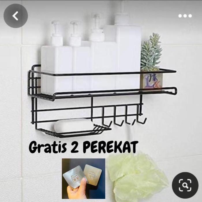 New Rak kamar mandi/rak toilet/tempat sabun/tempat peralatan mandi Besi