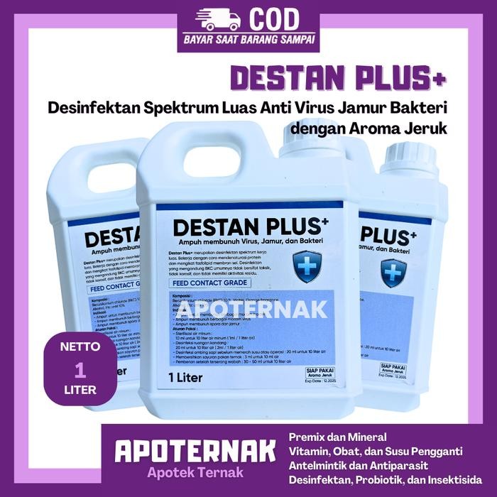 DESTAN PLUS 1 LITER DESINFEKTAN KANDANG Desinfektan Ayam Bebek Sapi