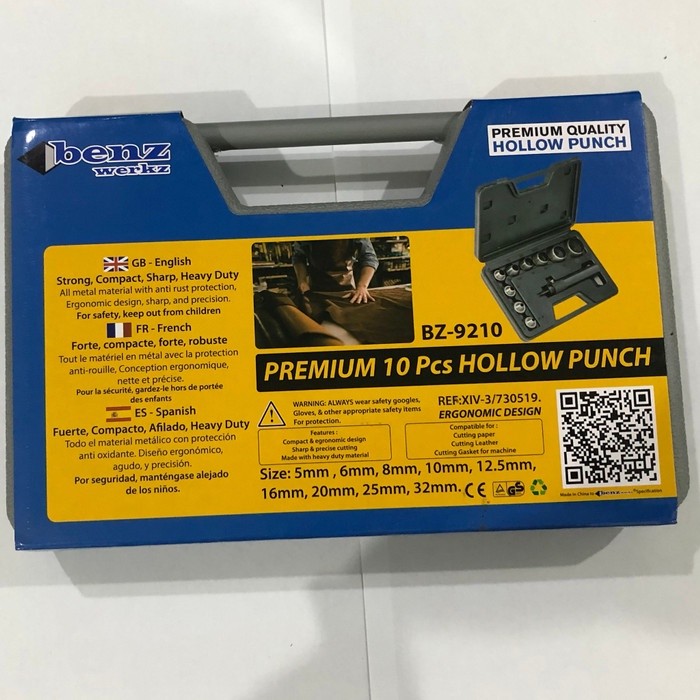 

Pembolong Hollow Punch Set 10pcs / Plong Set 10 pcs / Plong Betel Set