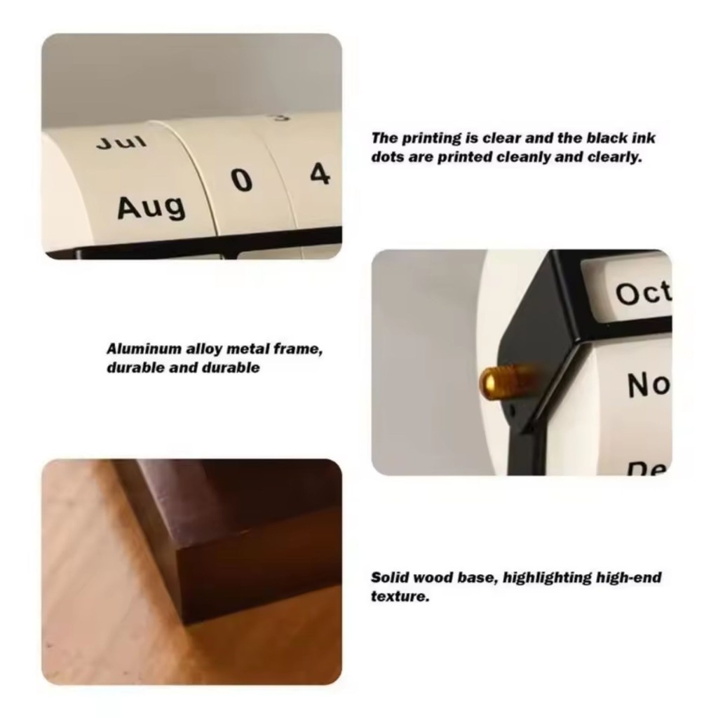 

KOKOMI Rotary Desktop Calendar Kalender Meja Pajangan Dekorasi Hiasan Meja Kerja