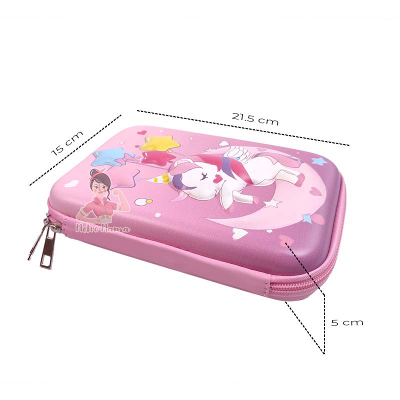 

K Pensil 3D Timbul EVA SEQUIN BESAR Pum 22cm Tempat Pencil /Pencil Box Grosir