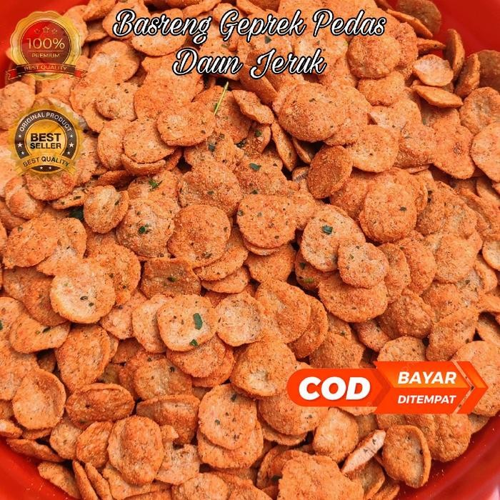 

New {PROMO RAMADHAN SALE} 900gr - Basreng Grepek Pedas Daun Jeruk / Basreng Cemet / Cemilan Camilan