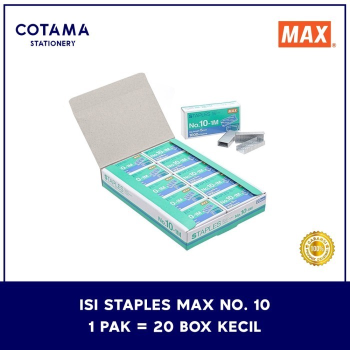 

Isi Staples Max No. 10-1M - 1 pack isi 20 box