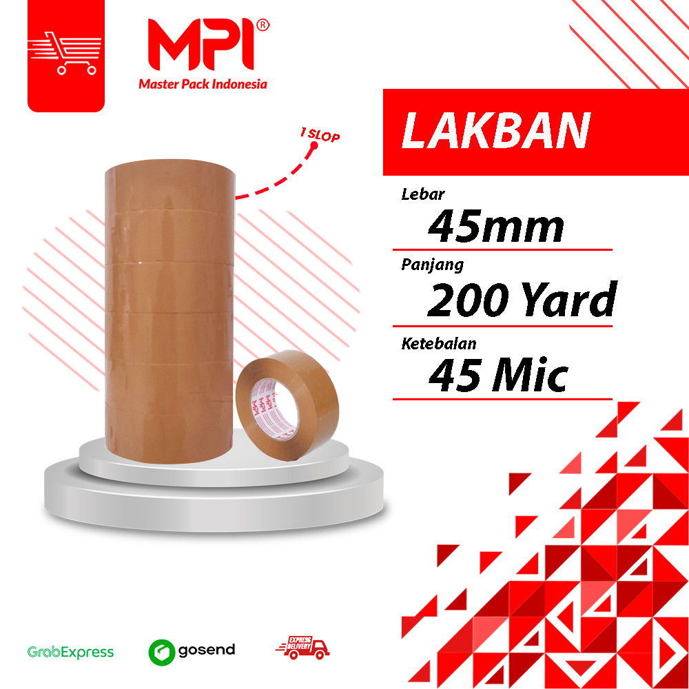 

1 SLOP [ 6 PCS ] LAKBAN BENING - LAKBAN 45MM X 200 YARD MASTER PACK INDONESIA