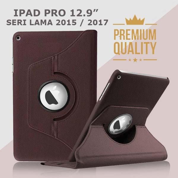 YOK DI ORDER IPAD PRO 12.9 INCH 1ST 2ND 2015 2017 ROTATING BOOKCOVER CASING CASE