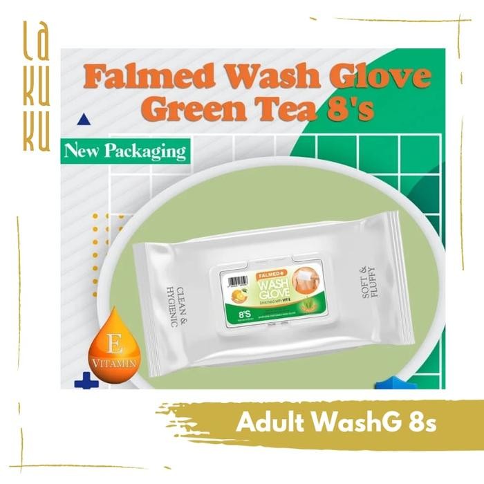 GASS. LAKUKU - FALMED BABY WASH GLOVE WASLAP SEKALI PAKAI ISI 8 LEMBAR NONWOVEN ANTISEPTIC