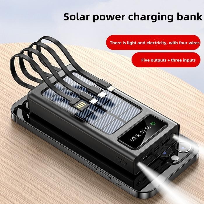 Murah.. Powerbank Solar Tenaga Surya Original 80000Mah Fast Charging