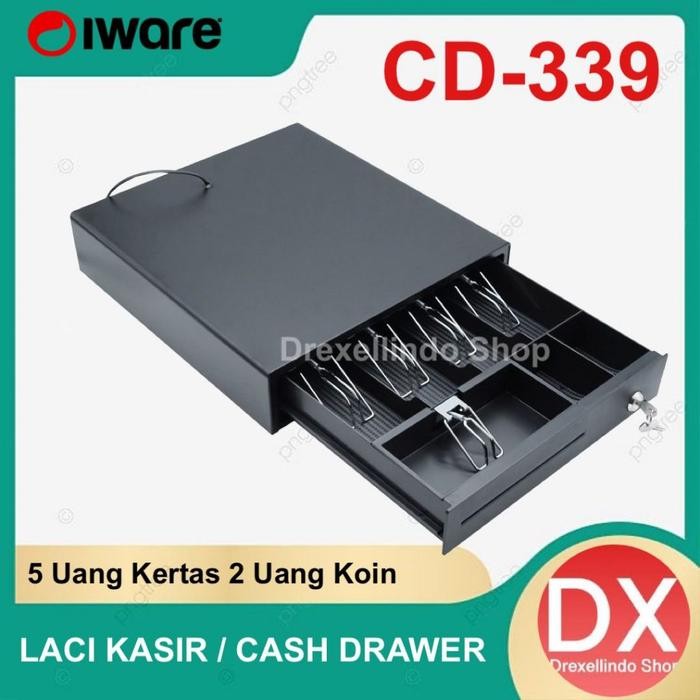 

SendToday- Laci Kasir / Cash Drawer Iware Cd-339 / Cd339 Ukuran 37X33X12Cm 5 Bill 2 Coins