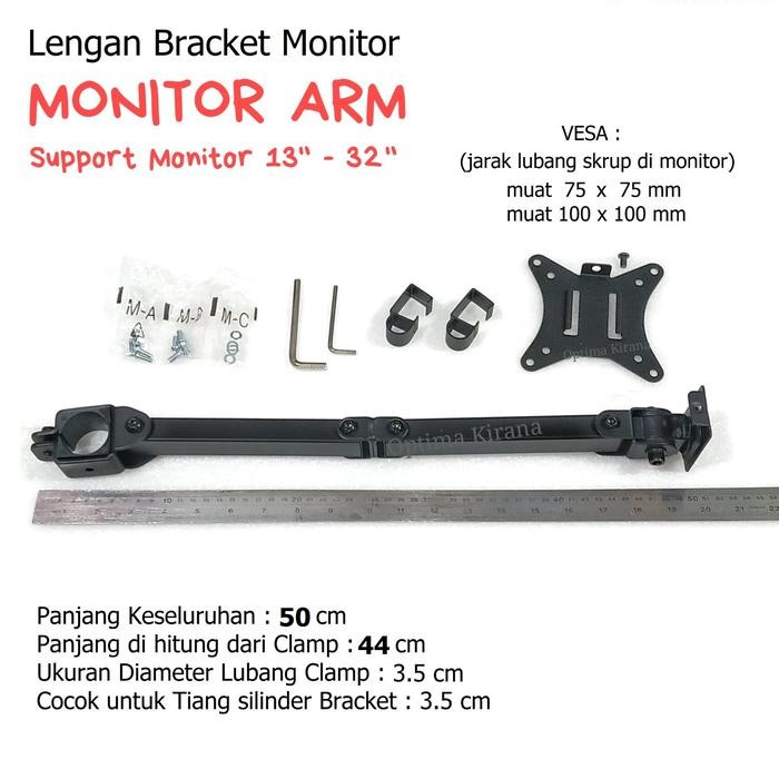 SendToday- Part Bracket Zd Zl : Lengan Monitor Arm Plat Vesa Standing Meja Desk