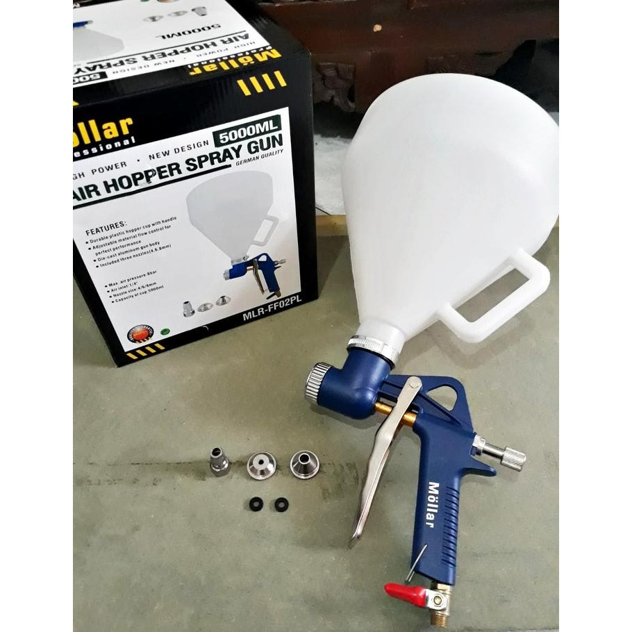 Mollar Hopper Gun - Spray Gun Texture Alat Semprot Cat Tekstur Vircan