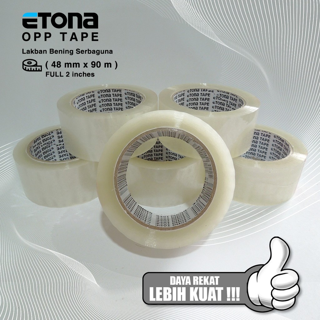 

1 KARTON Lakban ETONA 48 mm x 100 Yard FULL (90 meter) BENING/