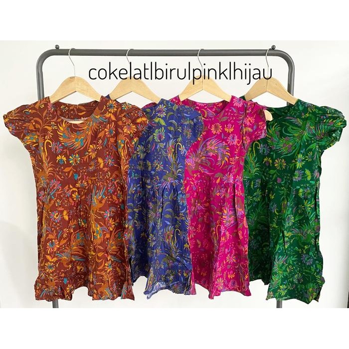 SandangAnak- Daster Dress Baju Tidur Batik Anak Perempuan Burung 1 2 3 4 Tahun