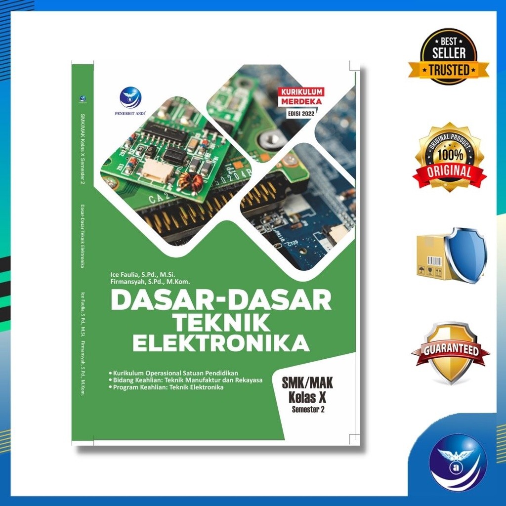 Penerbit Andi - Buku Puske - Dasar-dasar Teknik Elektronika SMK Kelas 10 Semester 2 Kurikulum Merdek