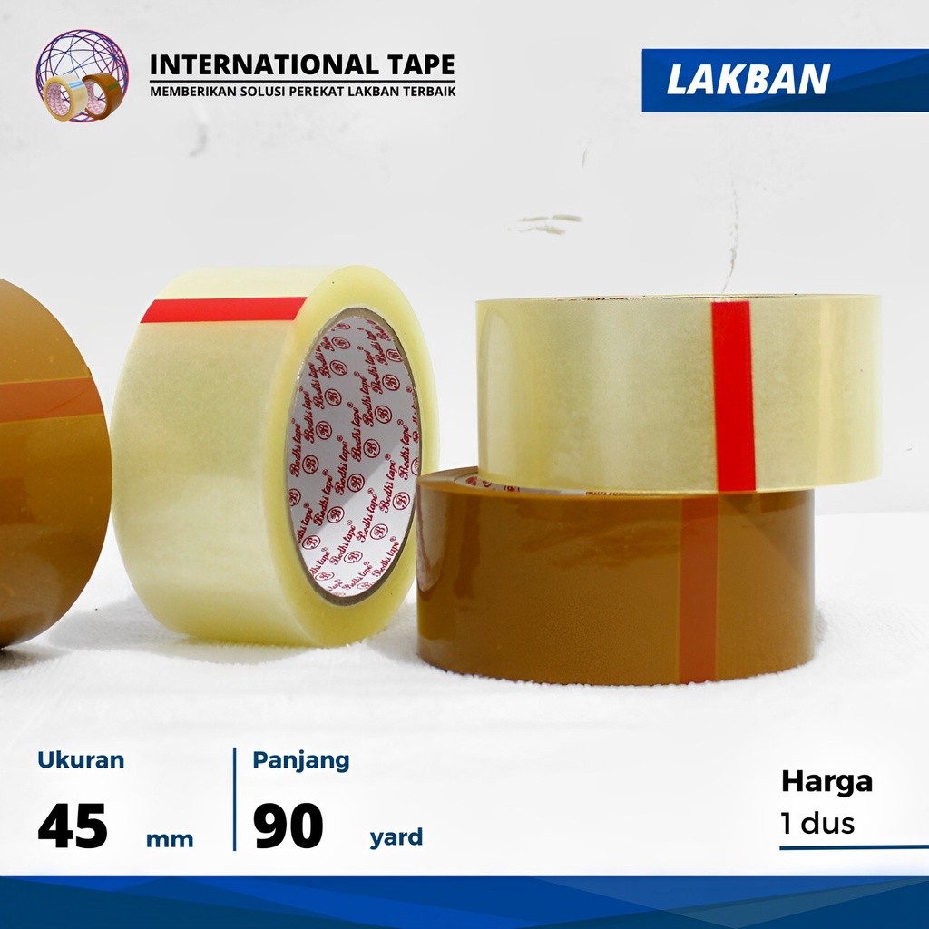 

LAKBAN BENING OPP BODHI 45MM X 90YARD KHUSUS / PERDUS TERMURAH
