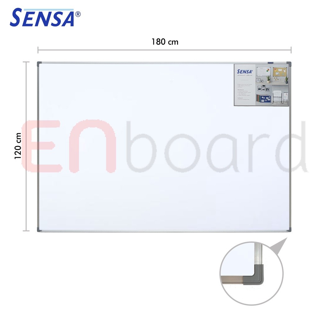 

Papan Tulis Whiteboard / White Board Gantung Single Face Sensa 120 x 180 cm