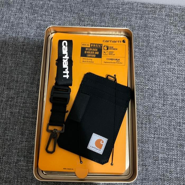 

LANGSUNG DIPROSES Lanyard Carhartt Canvas Nylon duck Black/ Hitam Dijamin Original