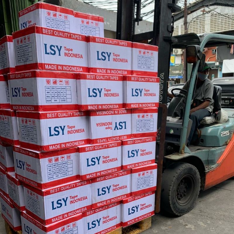 

lakban kertas / masking tape 24mm x 12meter full 1 dus isi 144 roll LSY TAPE ( CBM )