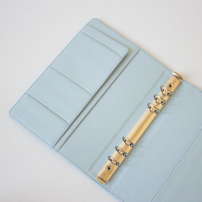 

Ready- Leather Binder Silver Paper