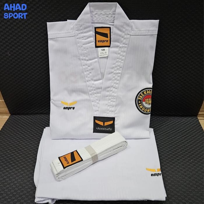 Baju Taekwondo Dobok EMPRO Kerah Putih Original