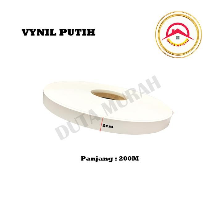 VINYL VINIL PUTIH DOP DOF EDGING PUTIH PLIMIR PVC ROLL 20 MM
