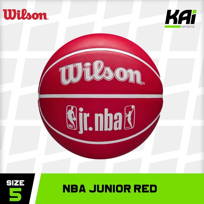 bola basket anak wilson jr. nba drv fam - sz 5 kids basketball - red [kualitas terbaik]
