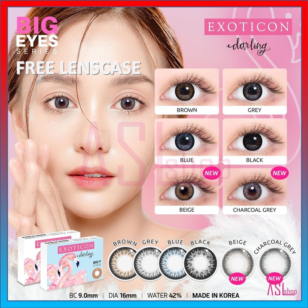 SOFTLENS DARLING MINUS (-4.50 s/d 6.00) BY EXOTICON / Soflens Softlen Soflen Big Eyes 16 mm