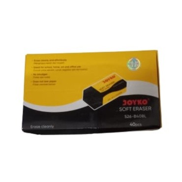 

1 PACK PENGHAPUS HITAM SOFT ERASER ISI 40 PCS