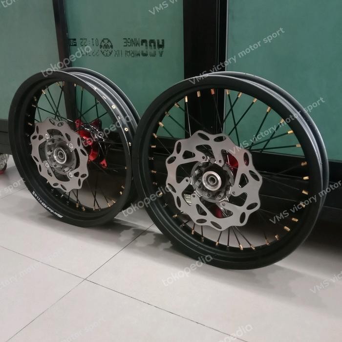 velg set KLX dtraker v rossi sprint xd supermoto crf 150 250 300 17