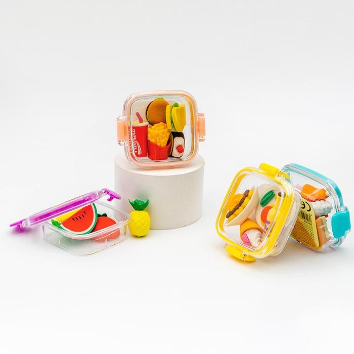 

ID PENGHAPUS KARAKTER MAKANAN BUAH PIZZA FRIES SENSORY PLAY MAINAN ANAK STATIONERY(HARGA PER 1