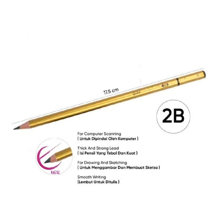 

ID 12 PCS PENSIL KAYU 2B PREMIUM GOLD SQUEEZY COCOK UNTUK UJIAN PKB-SQ203