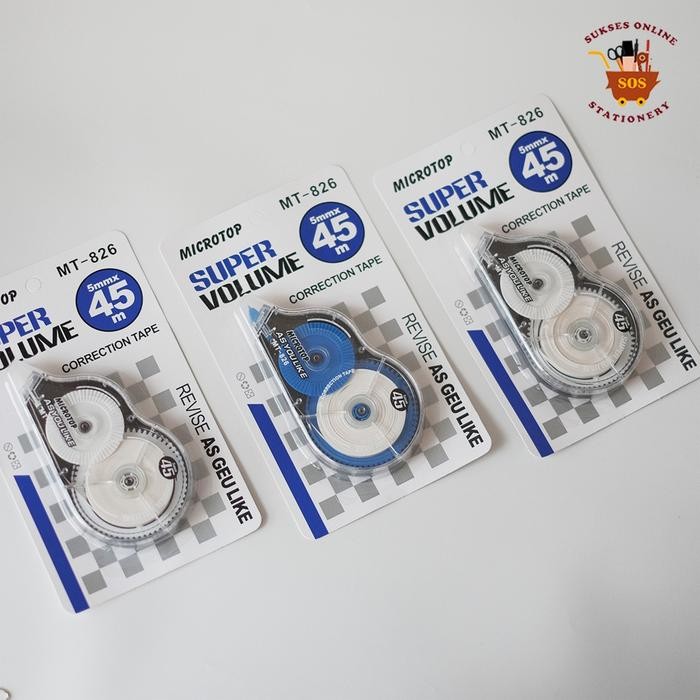 

ID UF CORRECTION TAPE MIROTOP MT-826 JUMBO / TIPEX ROLL / TIPEX KERING/PITA KOREKSI STATIONERY