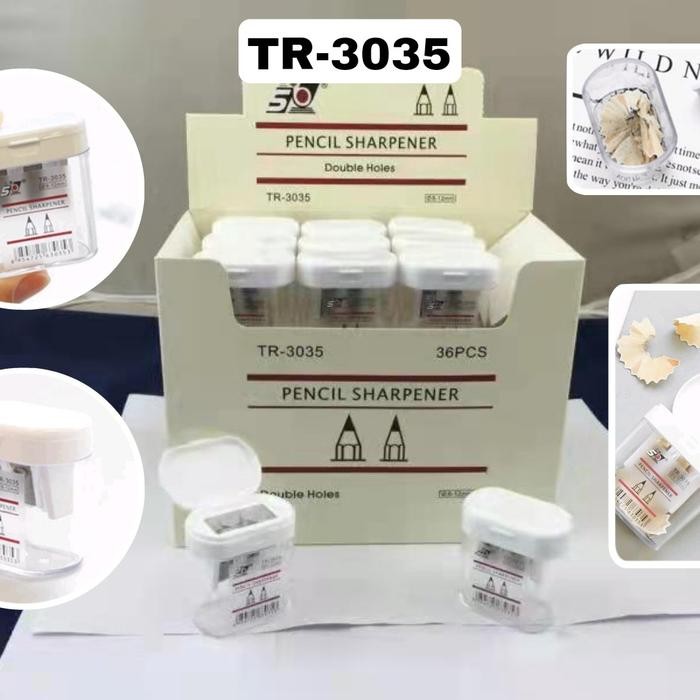 

ID UF PERUNCING POLOS 2 LOBANG SERI TR/SHARPENER/ RAUTAN PENSIL / SERUTAN STATIONERY