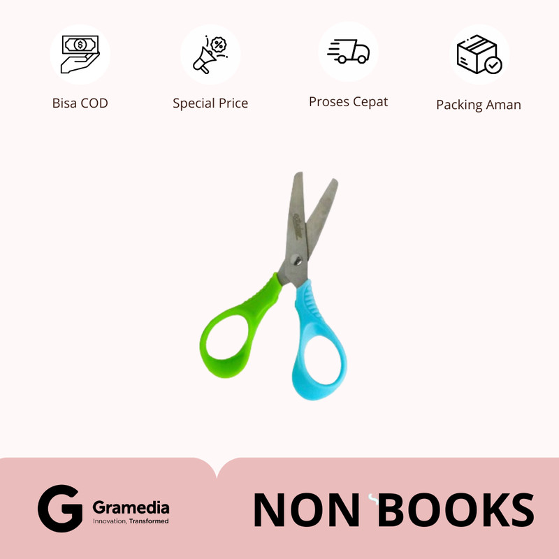 

Gramedia Supratman | Estudee Scissors Kids 4.7 Green Blue Es-Sc254 | Produk Original Gramedia