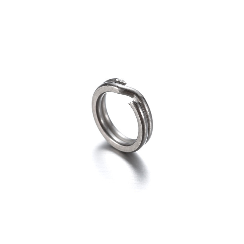 100Pcs Stainless Steel Connector Fishing Double Oval Split Ring Solid Ring Accessories For Fishing