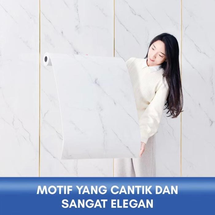 Senja_Craft Wallpaper Dinding Marble Foam Roll Foam Pvc Wallpaper Vinyl Marmer Roll Aluminium Foil