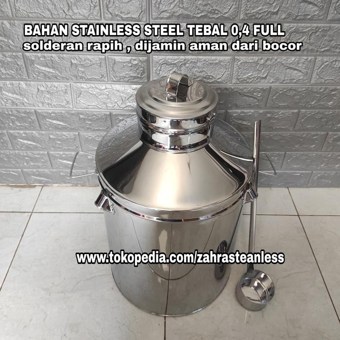 Ready- Dandang Bajigur Bandrek + Susujahe - Sekoteng Stainless Tebal