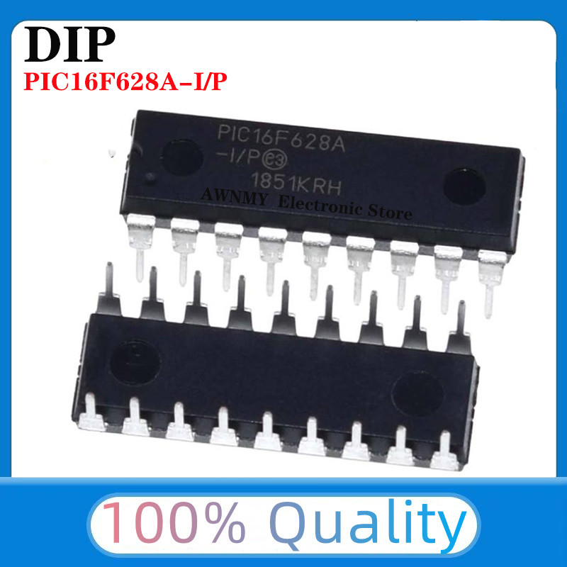 New 50PCS/LOT New PIC16F628A-I/P DIP-18 PIC16F628A PIC16F628 16F628 Flash-Based, 8-Bit CMOS Microcon