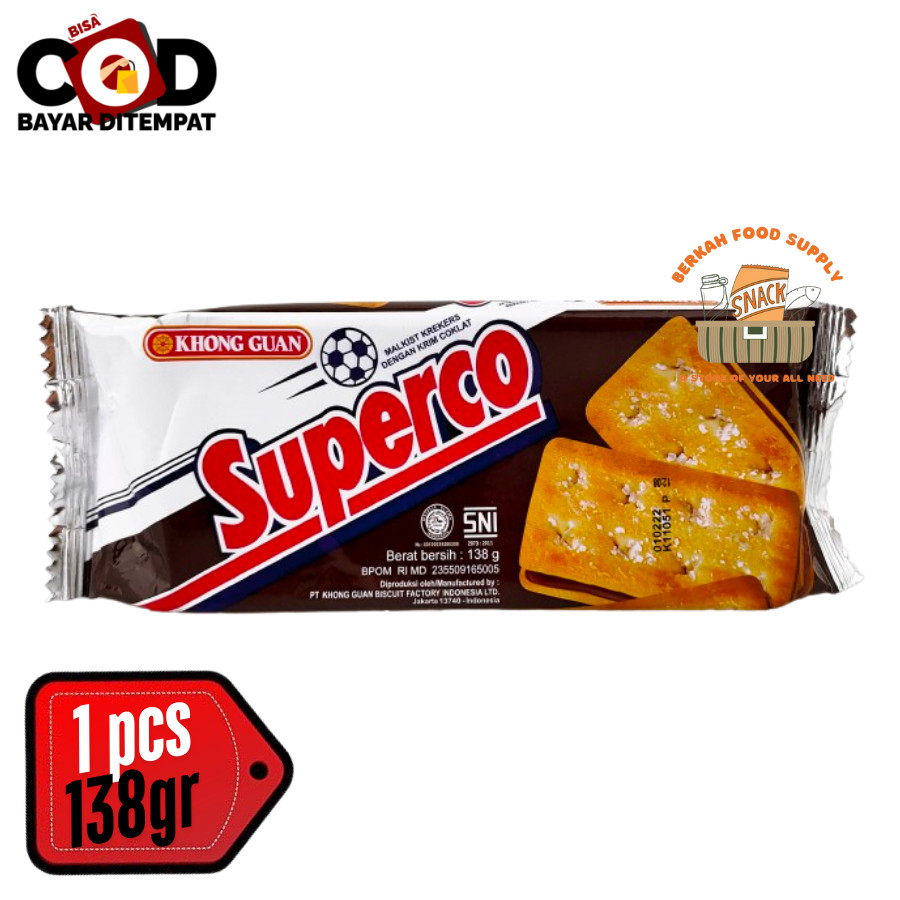 

[ BERKAH ] Khong Guan Superco 138gr Malkist Dengan Krim Cokelat Biskuit Khongguan Snack Cemilan Anak Halal