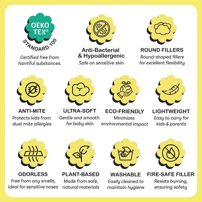 Baabaasheepz Bedtime Buddy Pillow Case Size Small Sarung Bedtime Buddy Classic Grey Cute Sweet Dream