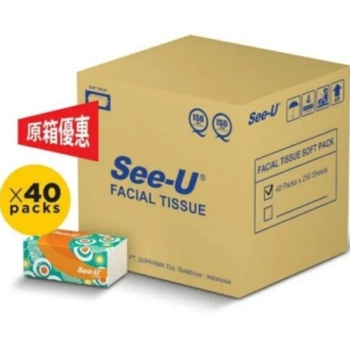Tisu See U 250 SeeU 250 Sheets 1 Dus / 1 Karton / 40 Pcs