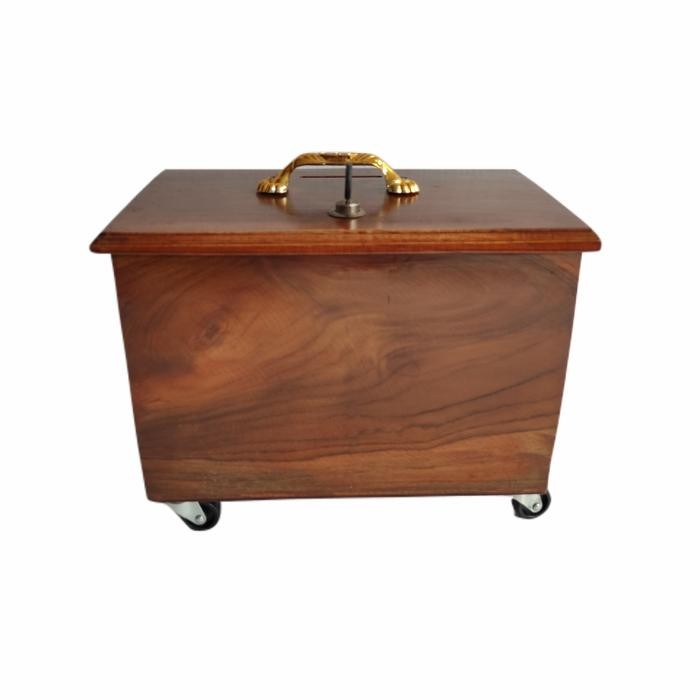 Ready Kotak Amal Kayu Jati Besar Polos Roda