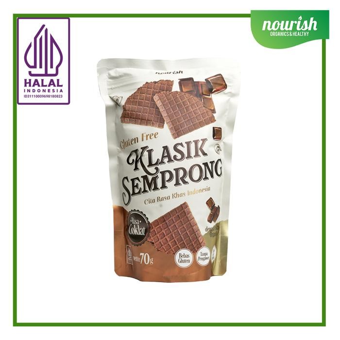 

BeliSkrg,KirimHariini- Gluten Free Klasik Semprong - Coklat Tanpa Gula Rafinasi Halal 70gr