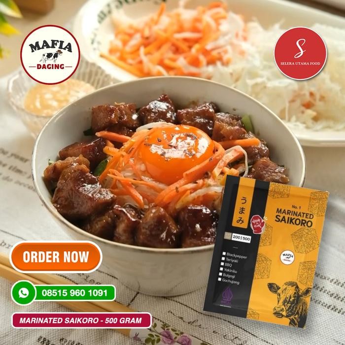 

PastikanDikirimLgsg- Marinated Saikoro Mafia Daging / Saikoro Marinasi 500gram - Siap Masak