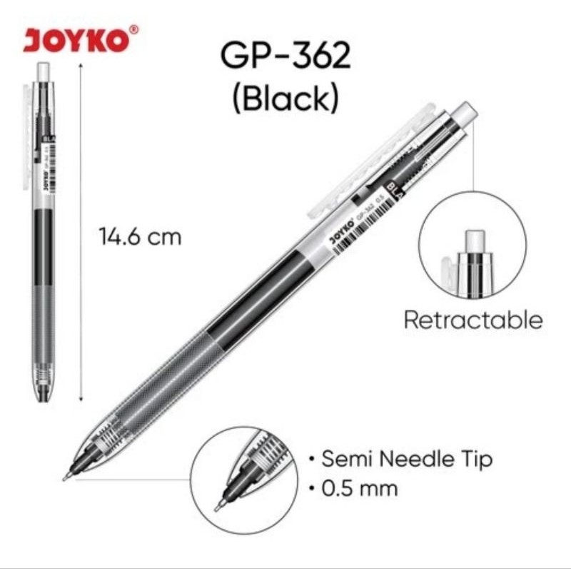 

Gel Pen Pulpen Pena GP-362 Hitam