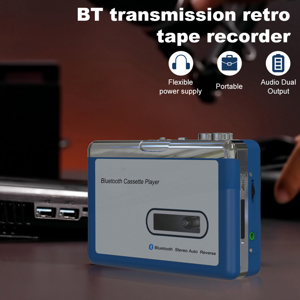 Portable Bluetooth Cassette Player Walkman Portable Cassette Tape Player Music Player Tape Cassette 