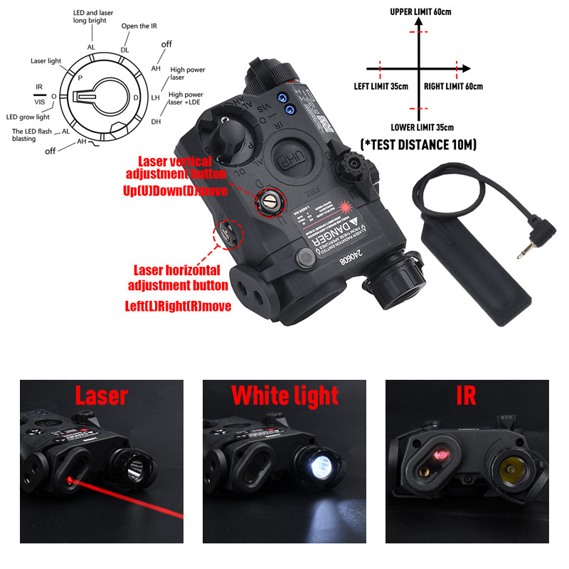 WADSN PEQ NGAL OGL DBAL MAWL Series Nylon Version Red Green Blue Battery Box Aiming Indicator Airsof