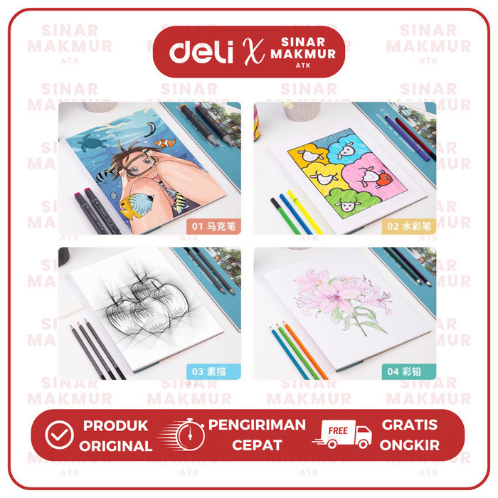 

Marker Pad/Dr Paper/Buku Gambar A3 110 gsm Deli 73610 (PCS)