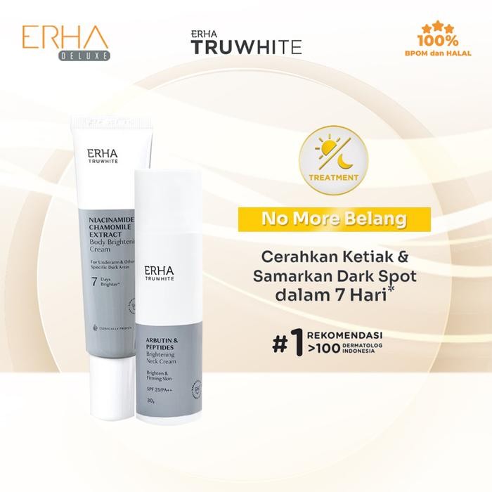 ERHA Paket Pemutih Ketiak - Truwhite Brightening Neck & Body Cream