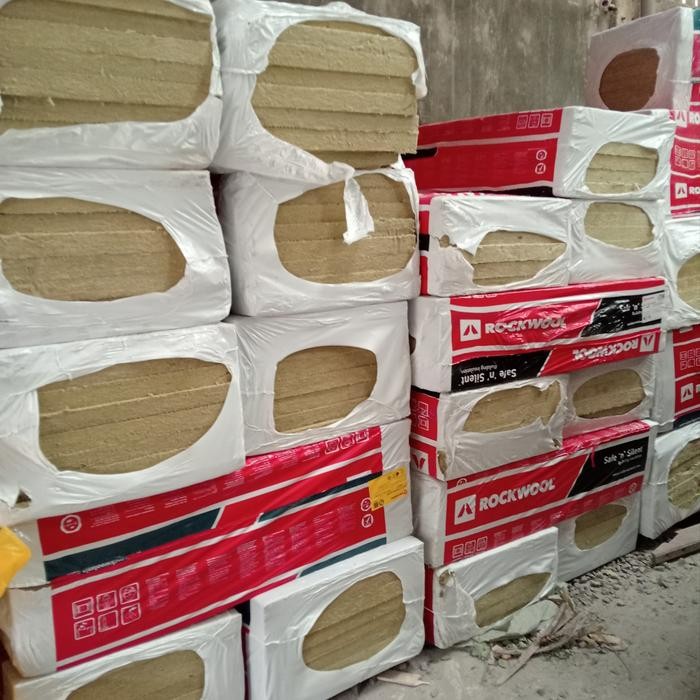 Rockwool peredam suara ruangan merk Rockwool ( 120x60cm) tebal 5 cm Density 40 kg