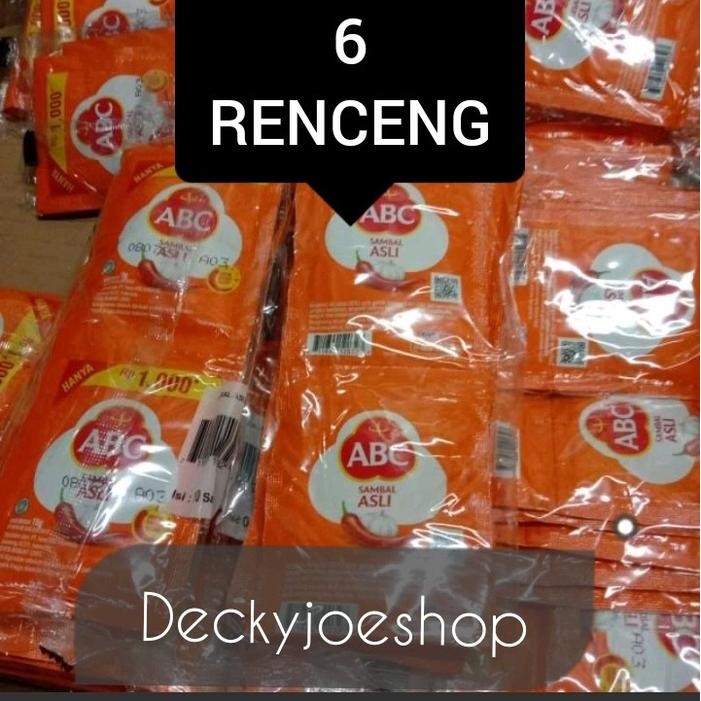

New Sambal saus ABC 15gr Sachet , paket 6 renceng